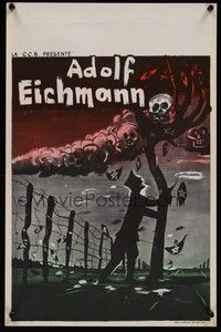 3j381 ADOLF EICHMANN Belgian '60s wild art of notorious Nazi war criminal!