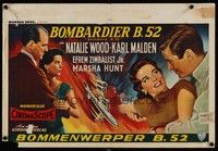 3j424 BOMBERS B-52 Belgian '57 sexy Natalie Wood & Karl Malden, cool art of military planes!