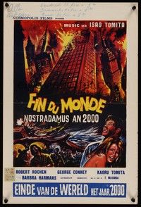 3j435 CATASTROPHE 1999: PROPHECIES OF NOSTRADAMUS Belgian '74 Toshio Masuda, art of apocalypse!