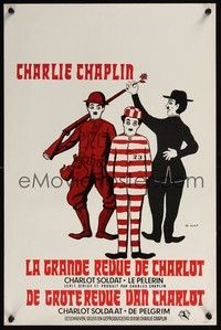 3j437 CHAPLIN REVUE Belgian R73 Charlie comedy compilation, great artwork by Leo Kouper!