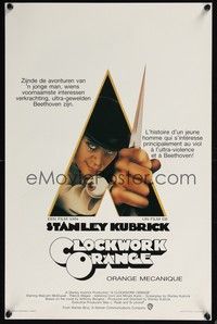 3j444 CLOCKWORK ORANGE Belgian '72 Stanley Kubrick classic, Philip Castle art of Malcolm McDowell!