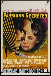 3j493 FREUD Belgian '63 John Huston directed, Montgomery Clift, Susannah York, The Secret Passion!
