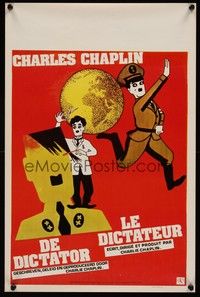 3j512 GREAT DICTATOR Belgian R68 Charlie Chaplin directs and stars, wacky WWII comedy!