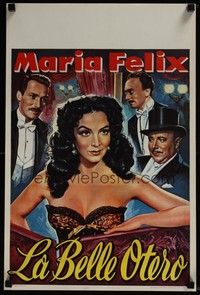 3j549 LA BELLA OTERO Belgian '54 artwork of sexiest showgirl Maria Felix!