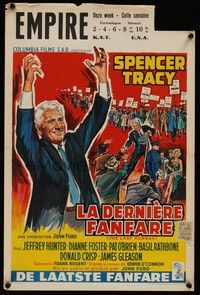 3j552 LAST HURRAH Belgian '58 John Ford directed, art of Spencer Tracy campaigning!