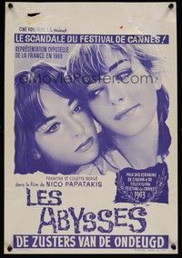 3j557 LES ABYSSES Belgian '63 directed by Nikos Papatakis, Francine & Colette Berge!