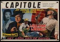 3j576 MAN IN THE SHADOW Belgian '58 Jeff Chandler, Orson Welles & Colleen Miller in a lawless land!