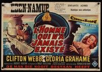3j578 MAN WHO NEVER WAS Belgian '56 Clifton Webb, Gloria Grahame, strangest military hoax of WWII!