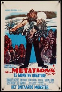 3j593 MUTATIONS Belgian '74 creepy art of mad doctor Donald Pleasence & mutants!