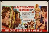 3j608 OLDEST PROFESSION Belgian '68 artwork of Raquel Welch & lots of sexy babes!