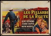 3j628 PLUNDER ROAD Belgian '57 Gene Raymond is after ten million in gold crime of the century, noir!