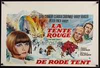 3j648 RED TENT Belgian '71 art of Hardy Kruger, Sean Connery & Claudia Cardinale!