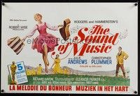 3j681 SOUND OF MUSIC Belgian R70s great artwork of Julie Andrews & top cast!
