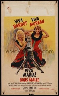 3j723 VIVA MARIA Belgian '65 Louis Malle, sexiest French babes Brigitte Bardot & Jeanne Moreau!