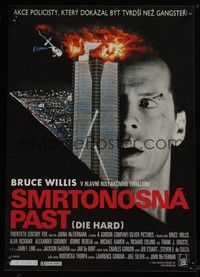 3j255 DIE HARD Czech 11x16 '88 cop Bruce Willis is up against twelve terrorists, crime classic!