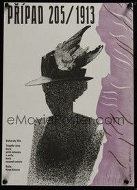3j266 FILE # 205/1913 Czech 11x16 '84 Kiran Kolarov directed, Kravsova art of man w/bird hat