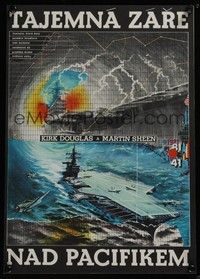 3j267 FINAL COUNTDOWN Czech 11x16 '82 Ziegler sci-fi art of the U.S.S. Nimitz aircraft carrier!