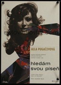 3j276 HLEDAM SVOU PISEN Czech 11x16 '79 sexy Alla Pugacevova, Plul art!