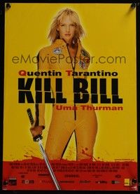 3j292 KILL BILL: VOL. 1 Czech 11x16 '03 Quentin Tarantino, full-length Uma Thurman with katana!