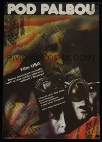 3j360 UNDER FIRE Czech 11x16 '89 Nick Nolte, Gene Hackman, Joanna Cassidy, cool Weber art!