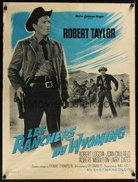 3j099 CATTLE KING French 23x32 '63 Robert Taylor, Tay Garnett, directed Guns of Wyoming!