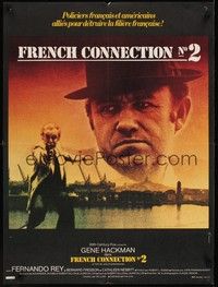 3j106 FRENCH CONNECTION II French 23x32 '75 John Frankenheimer, Gene Hackman, Ferracci art!