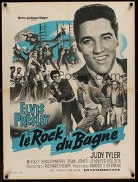 3j114 JAILHOUSE ROCK French 23x32 '63 rock & roll king Elvis Presley, great images!