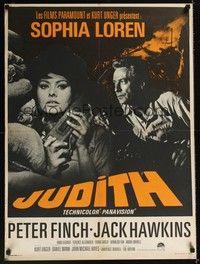 3j116 JUDITH French 23x32 '66 Daniel Mann directed, pretty Sophia Loren & Peter Finch!