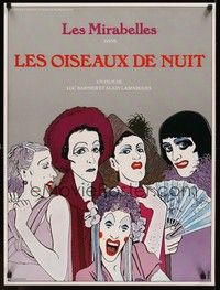 3j119 LES OISEAUX DE NUIT French 23x32 '76 wacky Tardi art of drag queens!