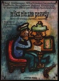 3j171 DUEL Polish 23x33 '61 Tatyana Berezantseva & Lev Rudnik, art by Jan Mlodozeniec!