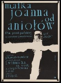 3j189 JOAN OF THE ANGELS Polish 23x33 R79 Matka Joanna od aniolow, creepy Swierzy art of nun!