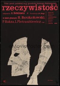 3j214 REALITY Polish 23x33 '61 Antoni Bohdziewicz's Rzeczywistosc, great artwork by Swierzy!