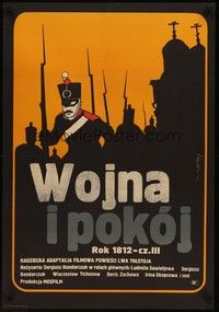 3j226 WAR & PEACE part 3 Polish 23x33 '67 Sergei Bondarchuck, Leo Tolstoy, Freudenreich art!