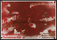 3j155 BUTCH CASSIDY & THE SUNDANCE KID Polish 27x38 '83 Paul Newman, Robert Redford, Katharine Ross