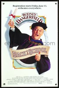3k039 BACK TO SCHOOL advance 1sh '86 Rodney Dangerfield goes to college with his son!
