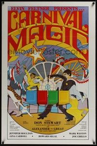 3k085 CARNIVAL MAGIC 1sh '81 Don Stewart, cool circus artwork!