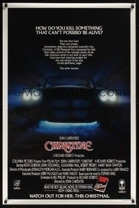 3k094 CHRISTINE advance 1sh '83 written by Stephen King, directed by John Carpenter, creepy car!
