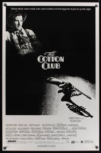 3k111 COTTON CLUB 1sh '84 Francis Ford Coppola, Richard Gere, cool image of tommy gun!