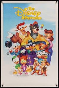 3k135 DISNEY AFTERNOON TV 1sh '90s great art for kids of Darkwing Duck, Chipmunks, Talespin!