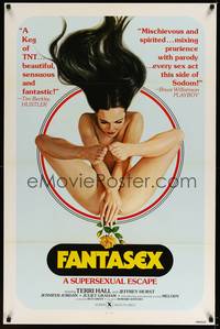 3k175 FANTASEX 1sh '76 Roberta Findlay & Cecil Howard, super sexy artwork image, x-rated!
