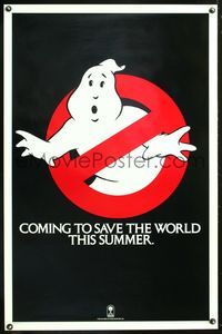 3k198 GHOSTBUSTERS teaser 1sh '84 Bill Murray, Dan Aykroyd, Ramis They're Here to Save The World!