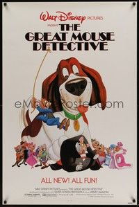3k209 GREAT MOUSE DETECTIVE 1sh '86 Walt Disney's crime-fighting Sherlock Holmes rodent cartoon!