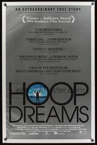 3k237 HOOP DREAMS 1sh '94 Arthur Agee, William Gates, powerful basketball documentary!