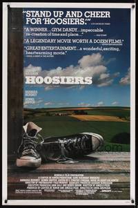 3k238 HOOSIERS 1sh '86 Indiana college sports, best basketball movie ever, great image!