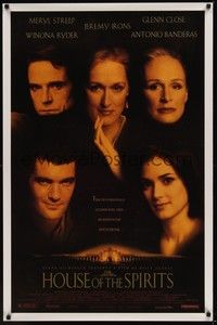 3k243 HOUSE OF THE SPIRITS 1sh '93 Meryl Streep, Jeremy Irons, Antonio Banders, Winona Ryder!