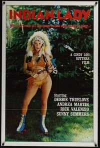 3k250 INDIAN LADY 1sh '81 Ray Dennis Steckler, wacky Native American girl in roller skates!