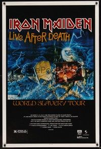 3k256 IRON MAIDEN WORLD SLAVERY TOUR 1sh 1986 great artwork of Eddie by Derek Riggs, heavy metal!