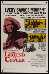 3k271 LEGEND OF CUSTER 1sh '67 Wayne Maunder leads the cavalry raid against the Indians!