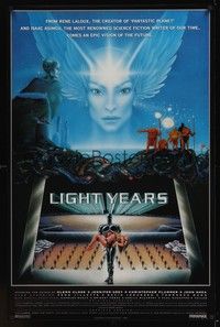 3k280 LIGHT YEARS int'l 1sh '88 Rene Laloux & Harvey Weinstein's Gandahar, written by Isaac Asimov!