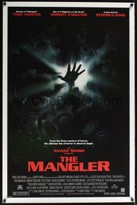 3k296 MANGLER 1sh '95 Stephen King, Tobe Hooper, wild image of killer machine!